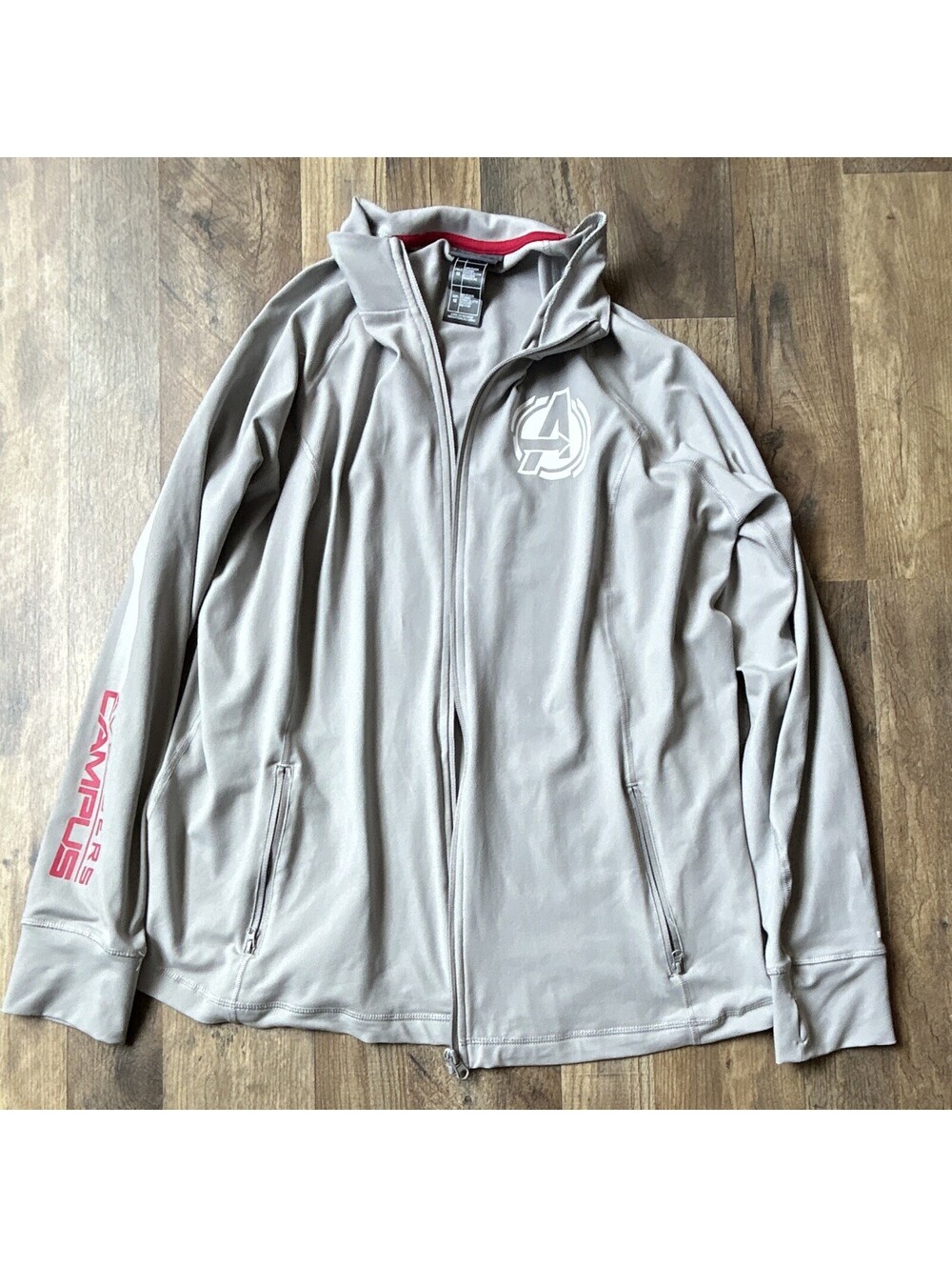 Marvel Avengers Campus Gray Full Zip Track Jacket Men's Size S Regular